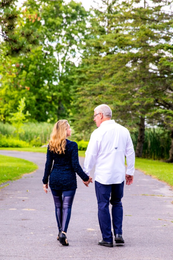 Deborah and Wayne walking