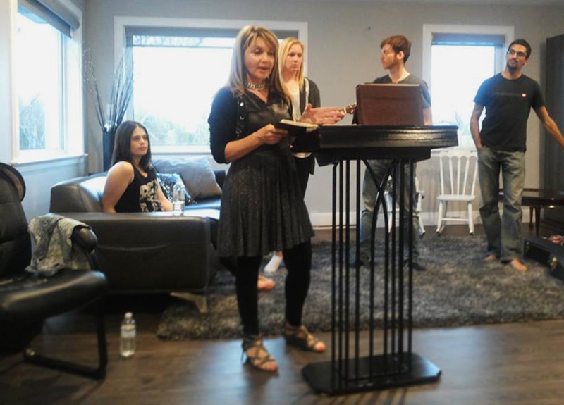 Deborah McCuen speaking at a Lighthouse event